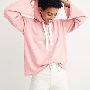 Madewell Bell Sleeve Pink Hoodie Sweatshirt